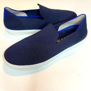 ROTHY’S THE ORIGINAL SLIP ON SNEAKER NAVY BLUE STRETCH KNIT COMFORT SHOES 9
